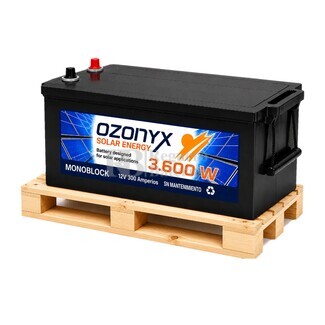 Bater�a Solar Vivienda Aislada 300Ah 12V | Ozonyx OZX300.AS